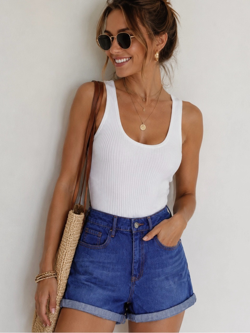 Forever 21 Blue Denim Shorts